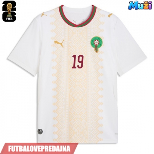 Lacne Muži Futbalové dres Maroko Youssef En-Nesyri #19 MS 2026 Krátky Rukáv - Preč